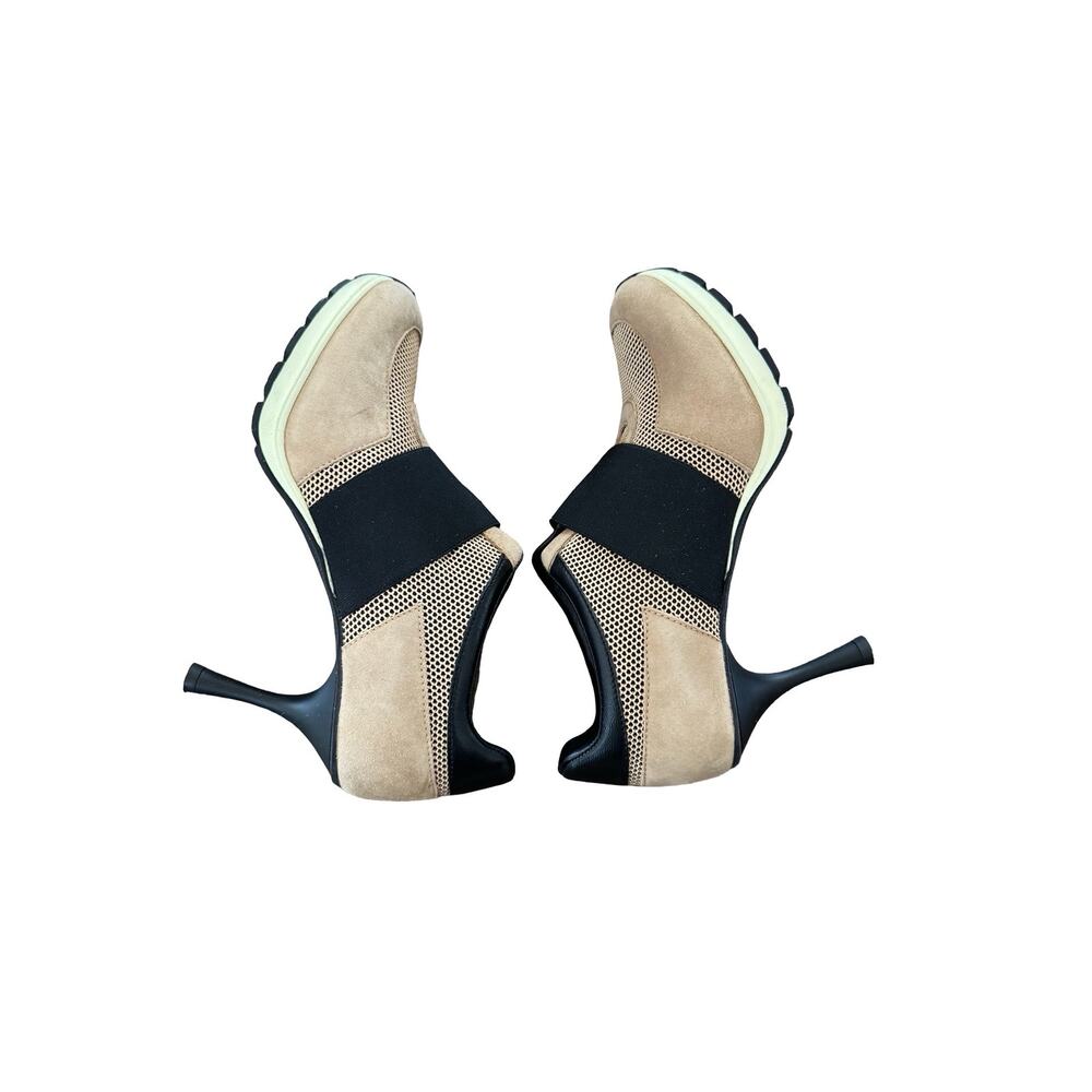 Sneex The Icon Stiletto Sneaker Heels Camel Black Size 8 - Picture 5 of 7